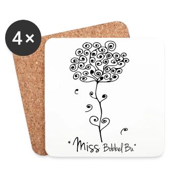 Miss Bobbel Bu - Les produits divins originaux - Dessous de verre (lot de 4) - blanc - Devant