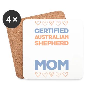 Certified Australian Shepherd Mama - Coasters (set of 4) - white - Front