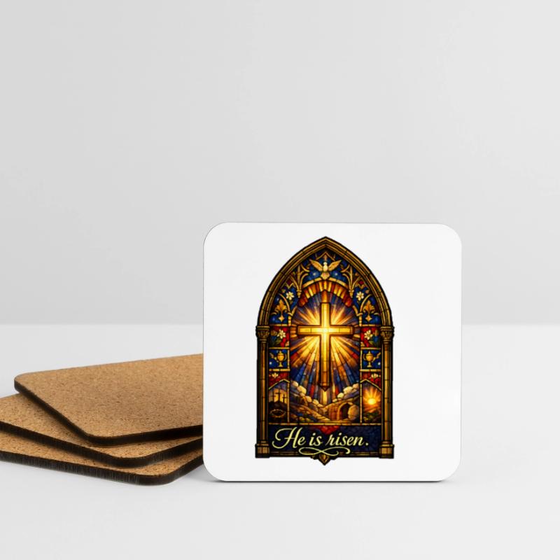 He is Risen Easter Jesus Coasters (set of 4)