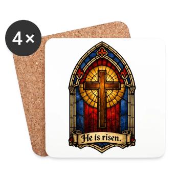 Il est ressuscité - Dessous de verre (lot de 4) - blanc - Devant