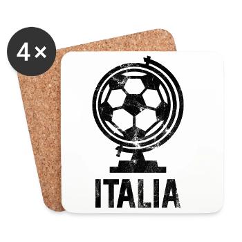 Italia Fussball - Untersetzer (4er-Set) - Weiß - Vorne