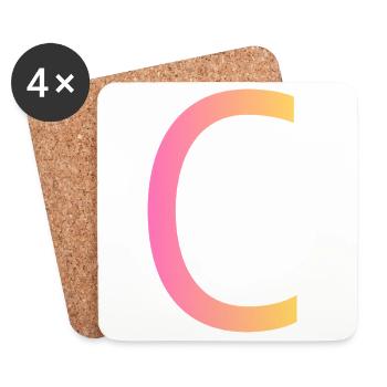 C - Untersetzer (4er-Set) - Weiß - Vorne
