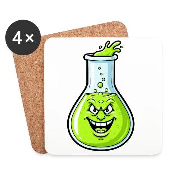 Grinning Green Potion - Coasters (set of 4) - white - Front