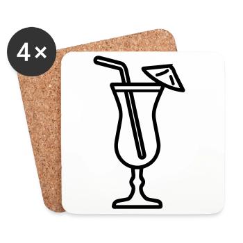 cocktail - Coasters (set of 4) - white - Front