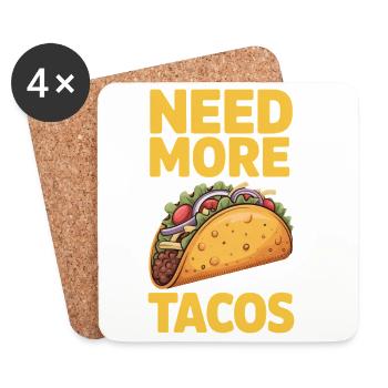 Cadeau Taco Mexican Tacos - Dessous de verre (lot de 4) - blanc - Devant