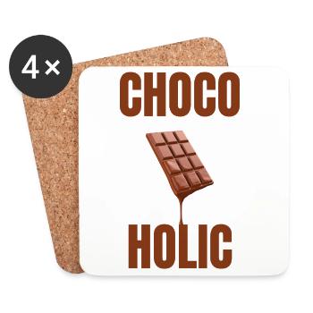 ChocoHolic Schokoladen-Liebe - Untersetzer (4er-Set) - Weiß - Vorne