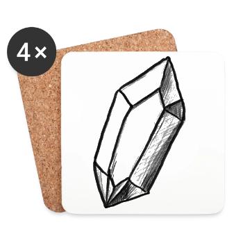 Crystal Yoga Meditation Esotericism - Illustration - Coasters (set of 4) - white - Front