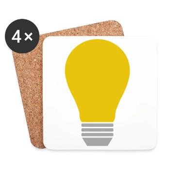 Light bulb - Coasters (set of 4) - white - Front