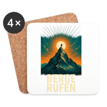 Berge rufen am Gipfel - Untersetzer (4er-Set) - Weiß - Vorne