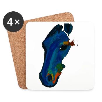Oil Paints Horse - Coasters (set of 4) - white - Front