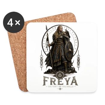 Freya Shieldmaiden: Victory or Valhalla - Coasters (set of 4) - white - Front