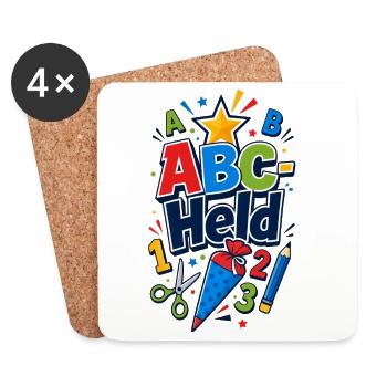 Back to school school child - Coasters (set of 4) - white - Front