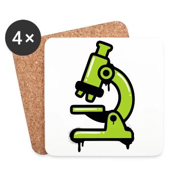 Microscope Graffiti Logo - Coasters (set of 4) - white - Front