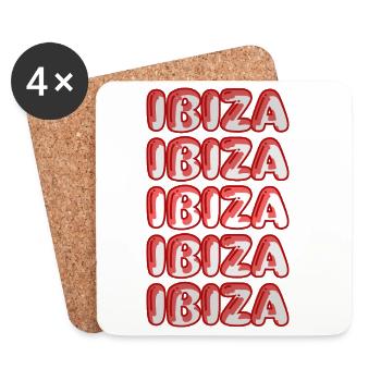 Geschenk für Ibiza - Untersetzer (4er-Set) - Weiß - Vorne