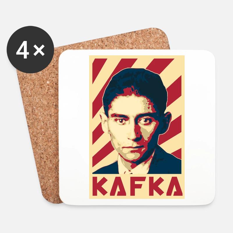 Franz Kafka - Untersetzer (4er-Set) - Weiß