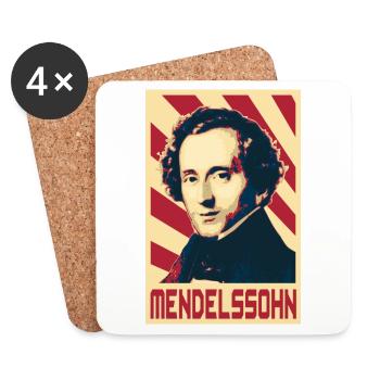 Felix Mendelssohn - Untersetzer (4er-Set) - Weiß - Vorne