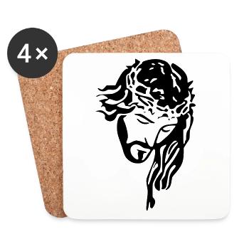 Jesus Christ - Coasters (set of 4) - white - Front