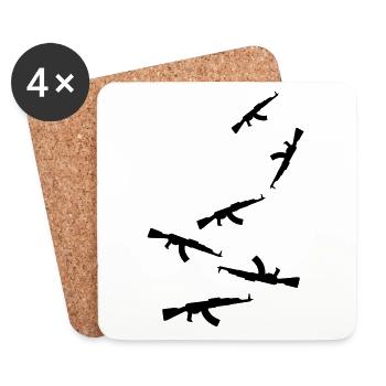 Gewehr icon symbol - Untersetzer (4er-Set) - Weiß - Vorne