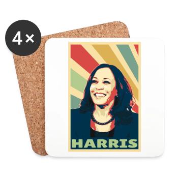 Kamala Harris Vintage Colors - Coasters (set of 4) - white - Front