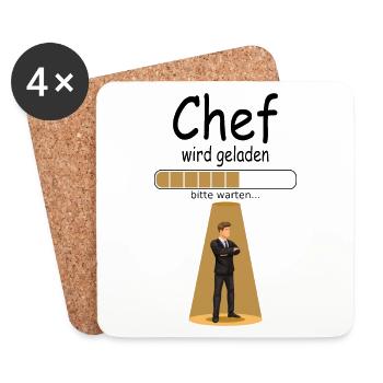 neuer Chef Vorgesetzter zur Beförderung Willkommen - Untersetzer (4er-Set) - Weiß - Vorne