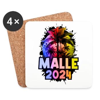 Malle 2024 Vacances Coloré Majorque - Dessous de verre (lot de 4) - blanc - Devant