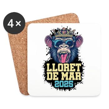 Lloret De Mar 2025 Affe - Untersetzer (4er-Set) - Weiß - Vorne