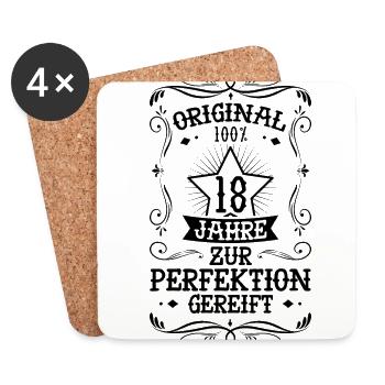 Original 100% 18 Jahre Zur Perfektion Gereift Gebu - Untersetzer (4er-Set) - Weiß - Vorne