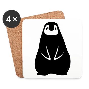 Pinguinbaby Pinguinkind penguin baby Geschenkidee - Untersetzer (4er-Set) - Weiß - Vorne