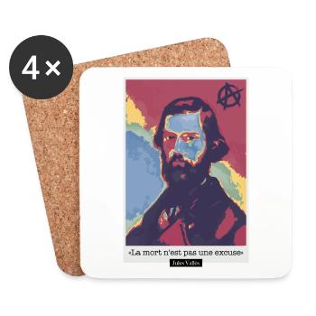 Jules Valles - Dessous de verre (lot de 4) - blanc - Devant