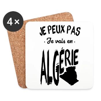 Je peux pas je vais en Algérie - Dessous de verre (lot de 4) - blanc - Devant