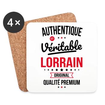 Authentique et véritable Lorrain - Original - Dessous de verre (lot de 4) - blanc - Devant