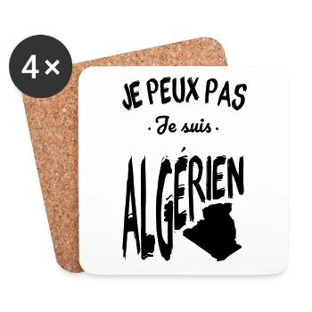 Je peux pas je suis Algérien - Dessous de verre (lot de 4) - blanc - Devant