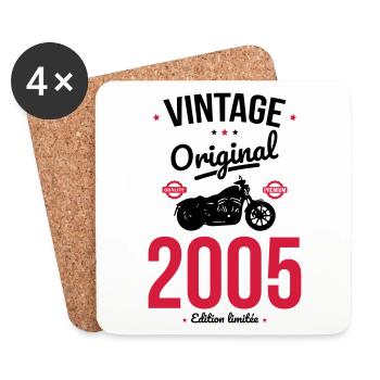 20 Year Anniversary - Vintage 2005 Original - Coasters (set of 4) - white - Front