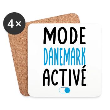 Mode Danemark Activé - Idée Cadeau - Dessous de verre (lot de 4) - blanc - Devant