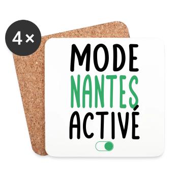 Mode Nantes Activé - Idée Cadeau - Dessous de verre (lot de 4) - blanc - Devant