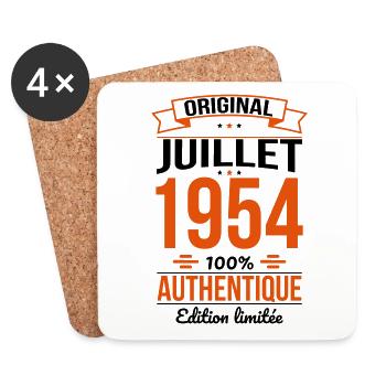 70th Anniversary - Original - July 1954 - Coasters (set of 4) - white - Front
