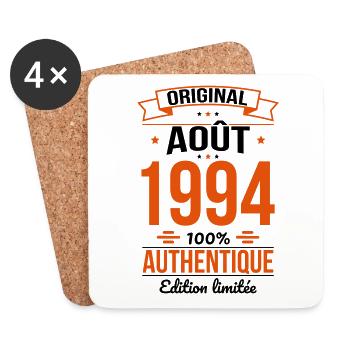 Anniversaire 30 ans - Original - Août 1994 - Dessous de verre (lot de 4) - blanc - Devant