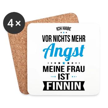 My Wife Is Finnish - Gift Idea Humor - Coasters (set of 4) - white - Front