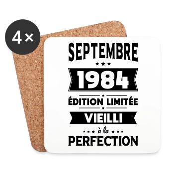 40th Anniversary - September 1984 Perfection - Coasters (set of 4) - white - Front