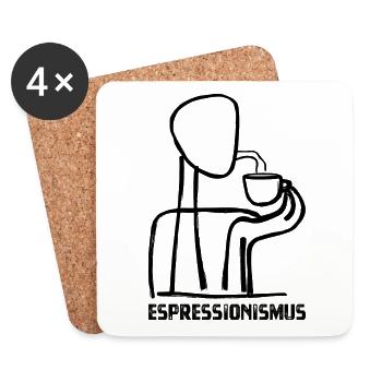 Espressionismus - Espresso - Kaffee trinken - Untersetzer (4er-Set) - Weiß - Vorne
