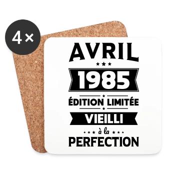 40th Anniversary - April 1985 Perfection - Coasters (set of 4) - white - Front