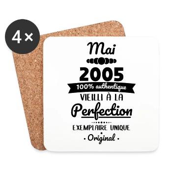 20th Anniversary - May 2005 Original - Coasters (set of 4) - white - Front