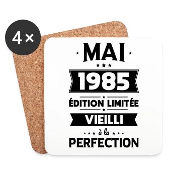 40th Anniversary - May 1985 Perfection - Coasters (set of 4) - white - Front