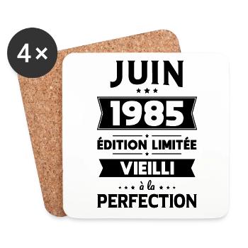 40th Anniversary - June 1985 Perfection - Coasters (set of 4) - white - Front