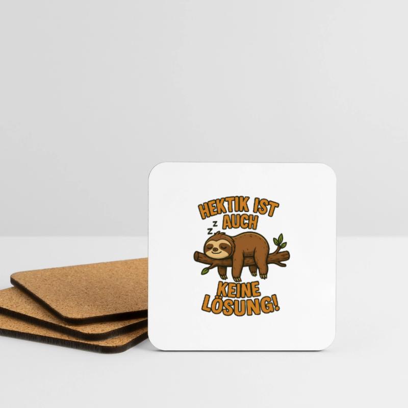 Hectic is also not a solution sleeping sloth Coasters (set of 4)