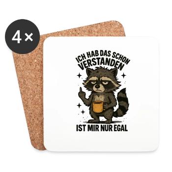 I already understand that, I just don't care - Coasters (set of 4) - white - Front