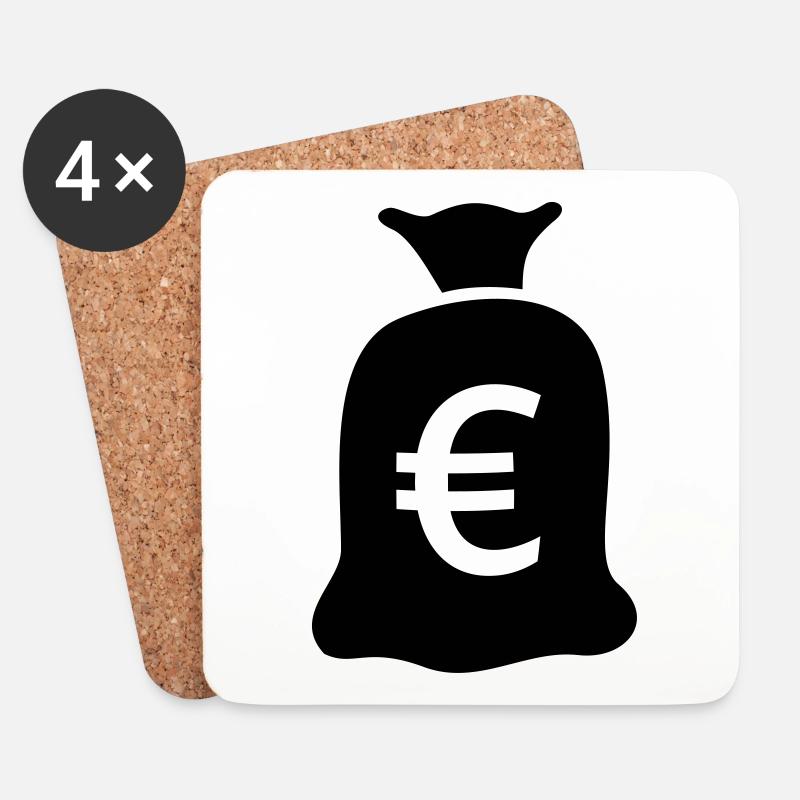 Euro Millionär - Untersetzer (4er-Set) - Weiß