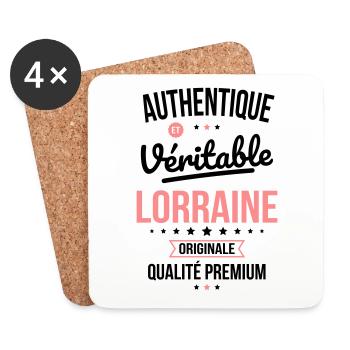 Authentique et véritable Lorraine - Originale - Dessous de verre (lot de 4) - blanc - Devant