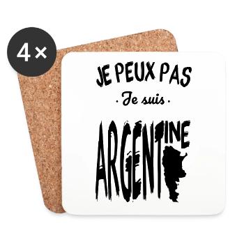 Je peux pas je suis Argentine - Dessous de verre (lot de 4) - blanc - Devant