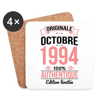 Anniversaire 30 ans - Originale - Octobre 1994 - Dessous de verre (lot de 4) - blanc - Devant